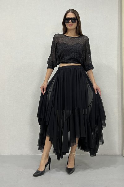 ASİMETRİK  TÜL ETEK