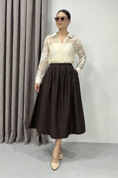 CEPLİ BEL LASTİKLİ ETEK