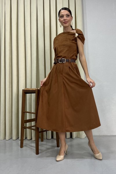 KEMERLİ NUBUK KLOŞ ETEK