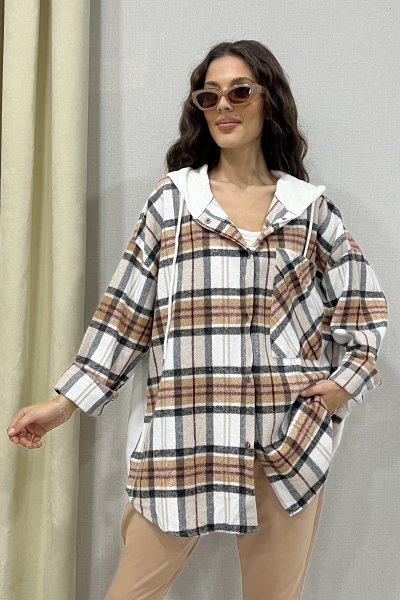 KAPŞONLU EKOSE GÖMLEK CEKET