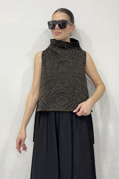 TARASIM ZEBRA DESEN ARKA NUBUK DETAY SÜVETER