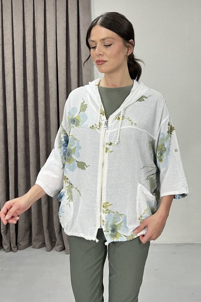 ITALY DESENLİ KAPŞONLU CEKET