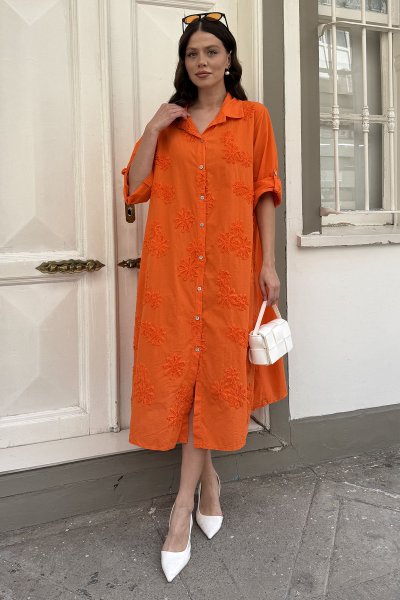 ITALY KABARTMA DESEN GÖMLEK ELBİSE