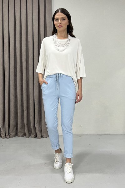 ITALY BEL LASTİKLİ KIRIŞIK PANTOLON