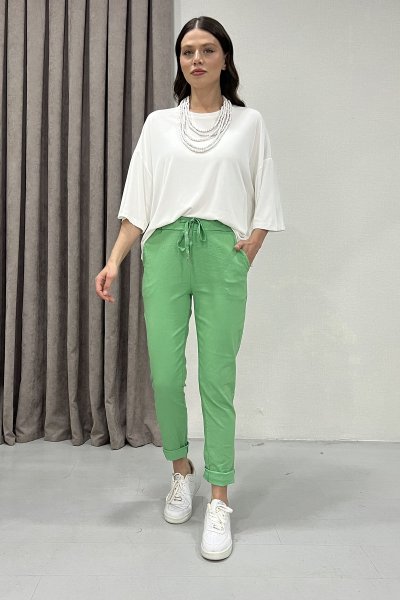 ITALY BEL LASTİKLİ KIRIŞIK PANTOLON